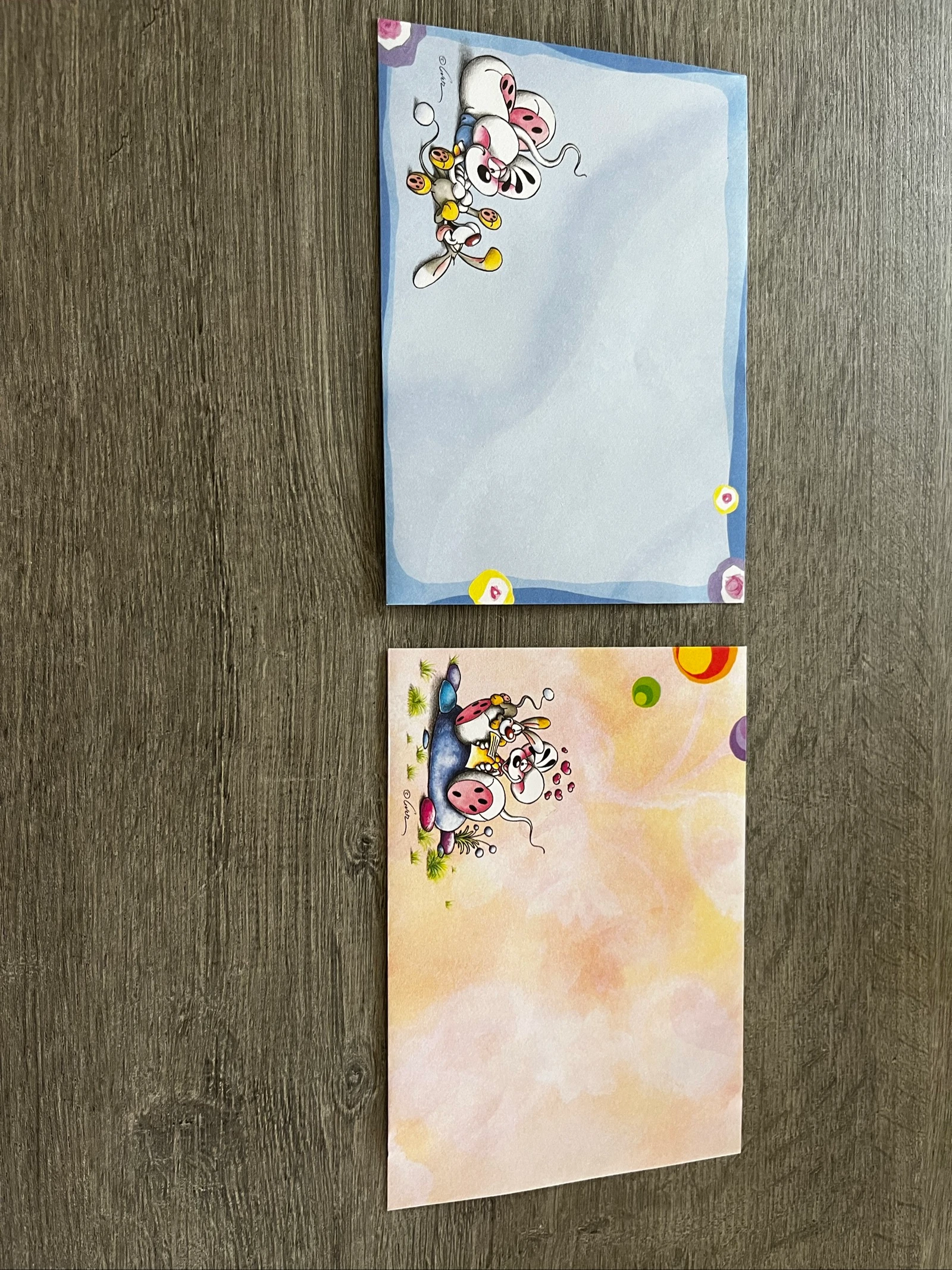 2x enveloppe Diddl briefpapier 